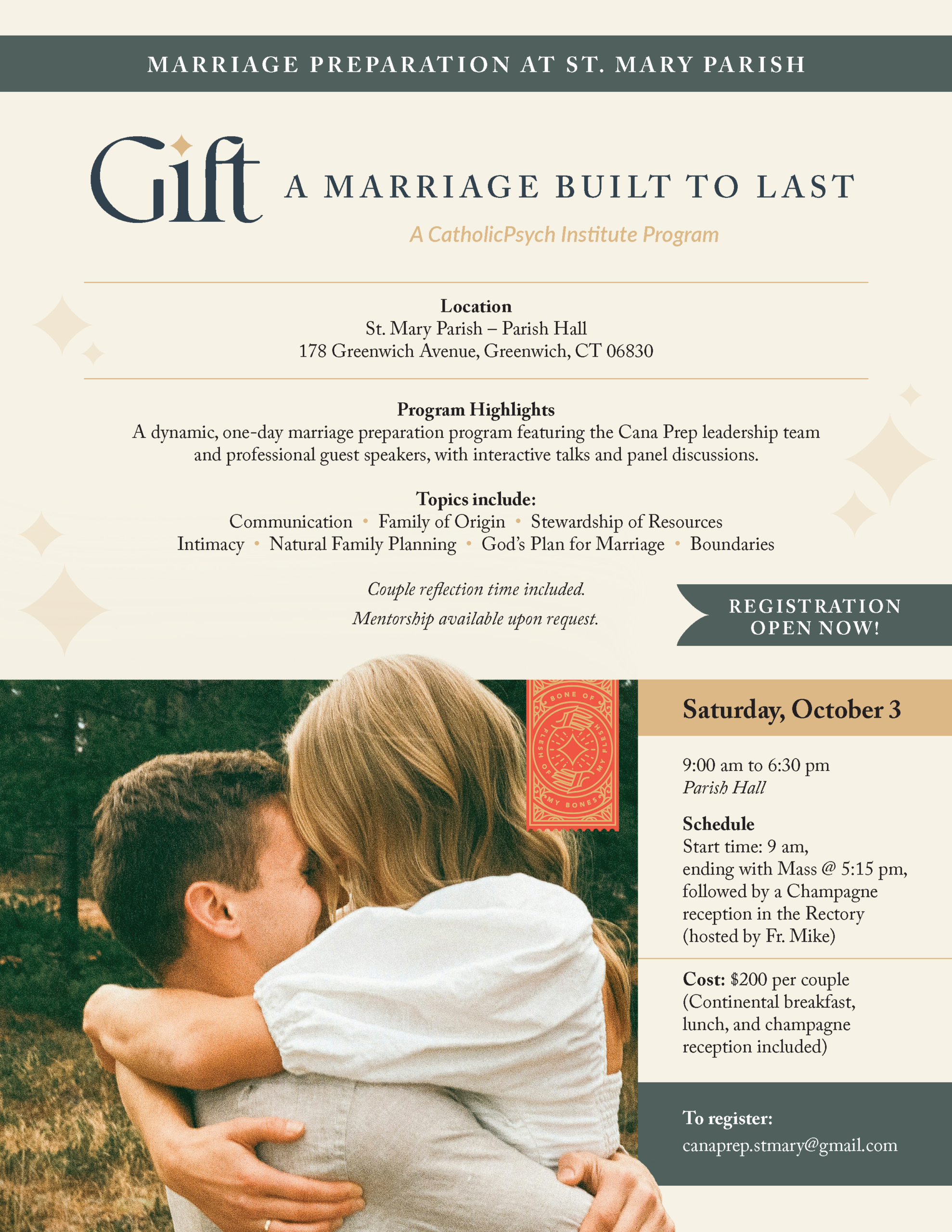 Save the Date flyer Oct 2026 – Marriage Prep Fall Festival
