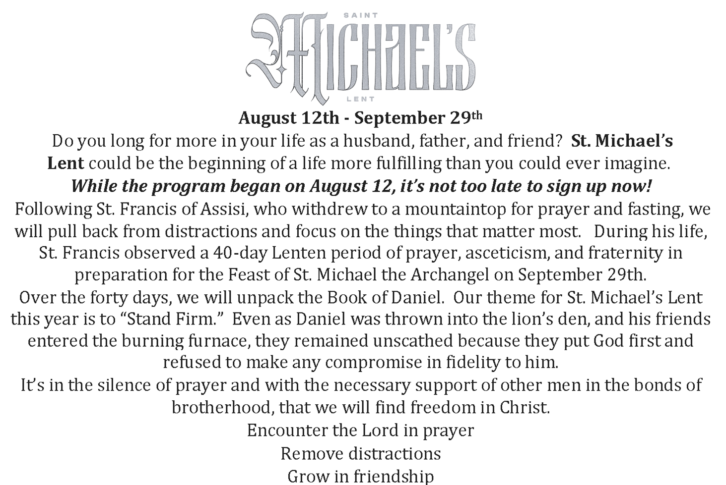 St. Michael – Website St. Michael