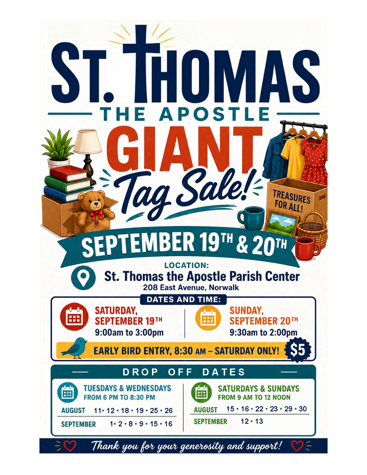 St. Thomas Tag Sale Flyer 2026 – small Annual Giant Tag Sale